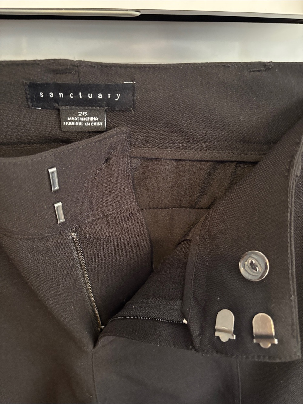 Sanctuary Black Trousers with Tailored Waist Size 26. EUC - Picture 6 of 6